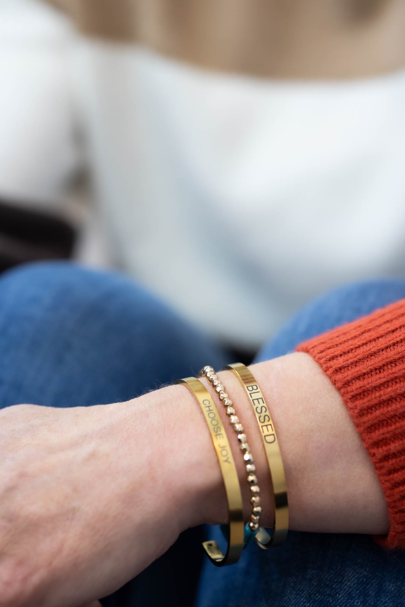 "Blessed" Bangle Bracelet