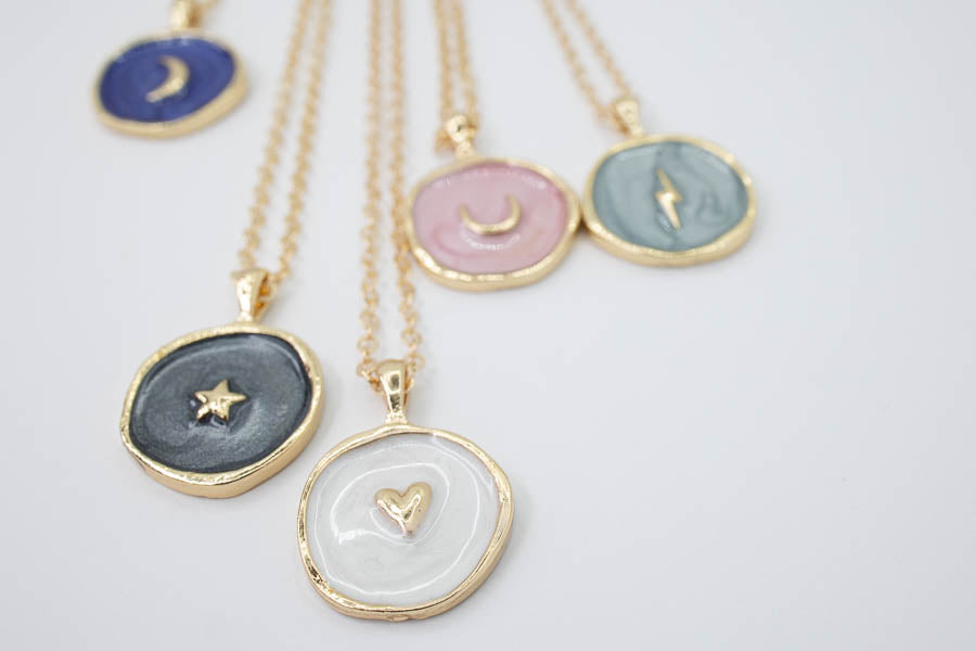 Ethereal Oil Drop Pendant Necklaces