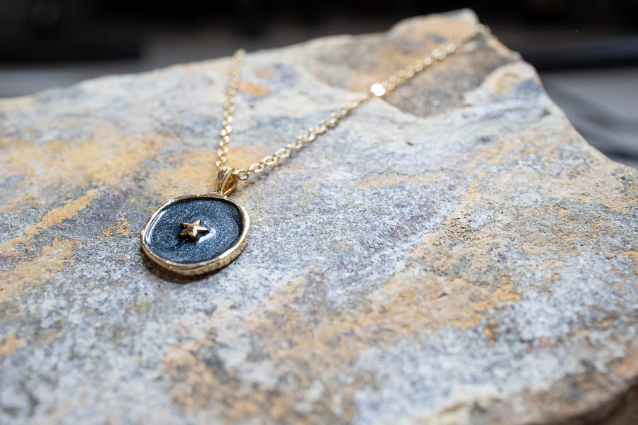 Ethereal Oil Drop Pendant Necklaces